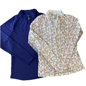 SAN SOLEIL UPF 50 Cooling Golf Shirts Sz S Set Of 2 Long Sleeve 1/4 Zip Pink